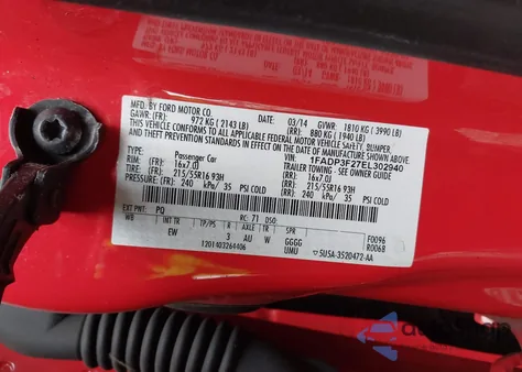 2014 Ford Focus Se from USA, damaged, VIN 1FADP3F27EL302940